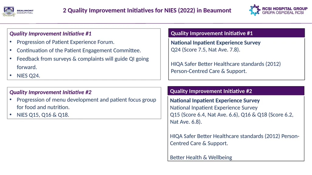 Quality Improvement Initiatives across the RCSI - slide 21 of 21