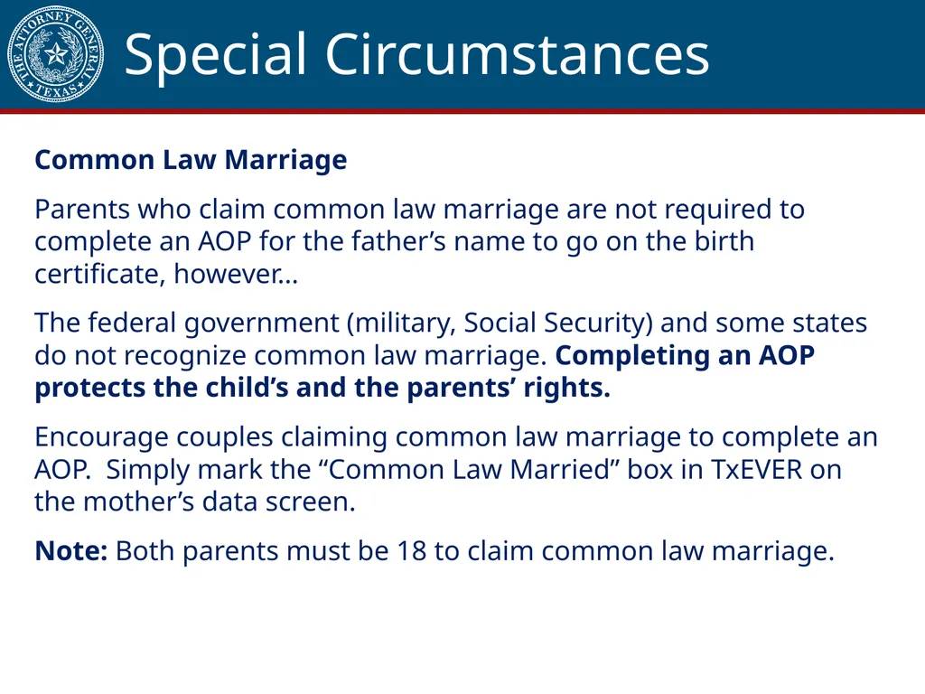 Acknowledgment of Paternity Certification Training - slide 70 of 84