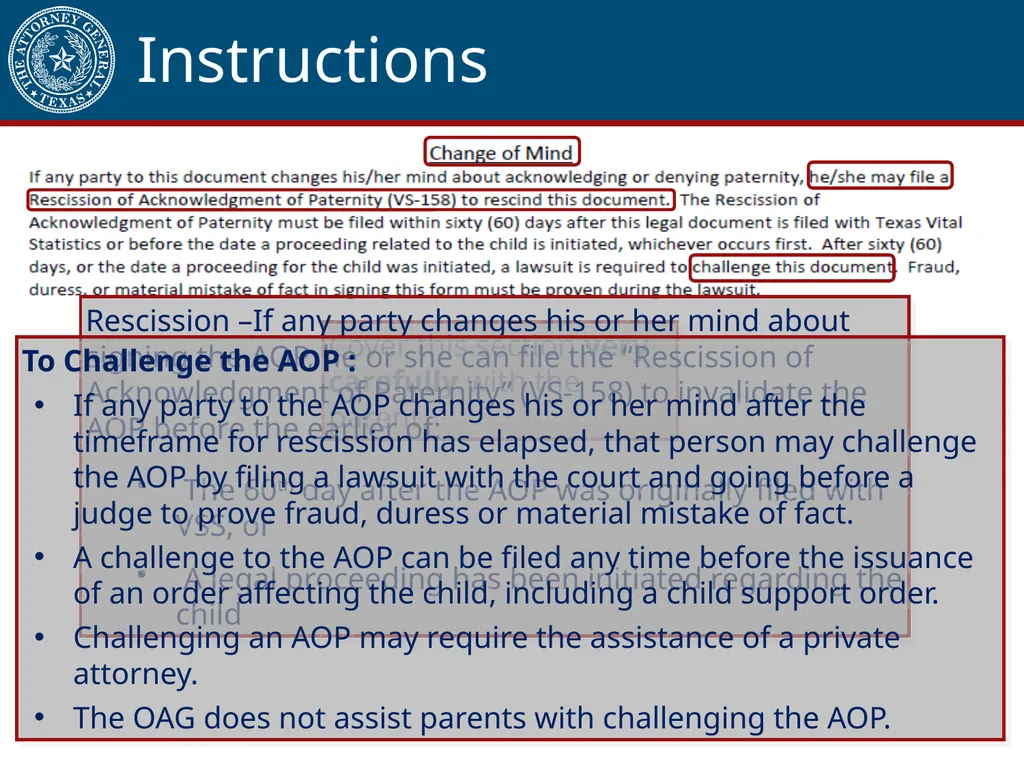 Acknowledgment of Paternity Certification Training - slide 28 of 84