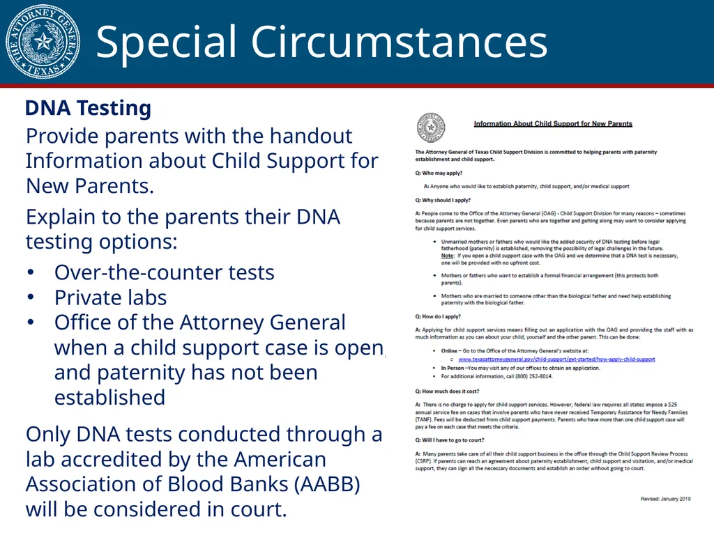 Acknowledgment of Paternity Certification Training - slide 67 of 84