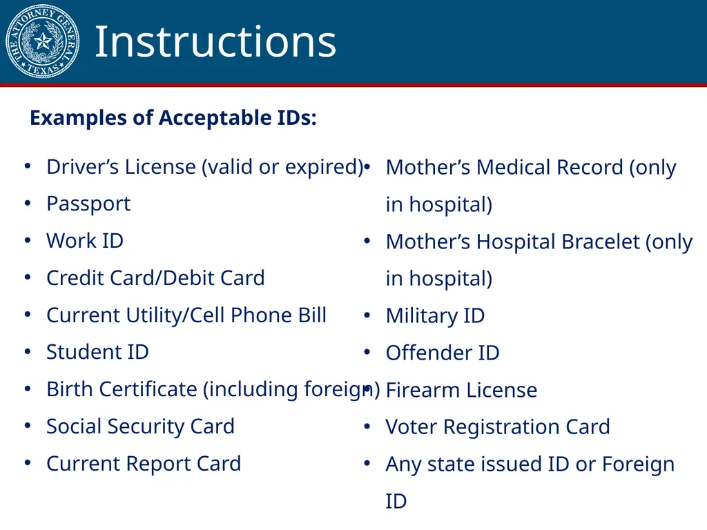 Acknowledgment of Paternity Certification Training - slide 15 of 84