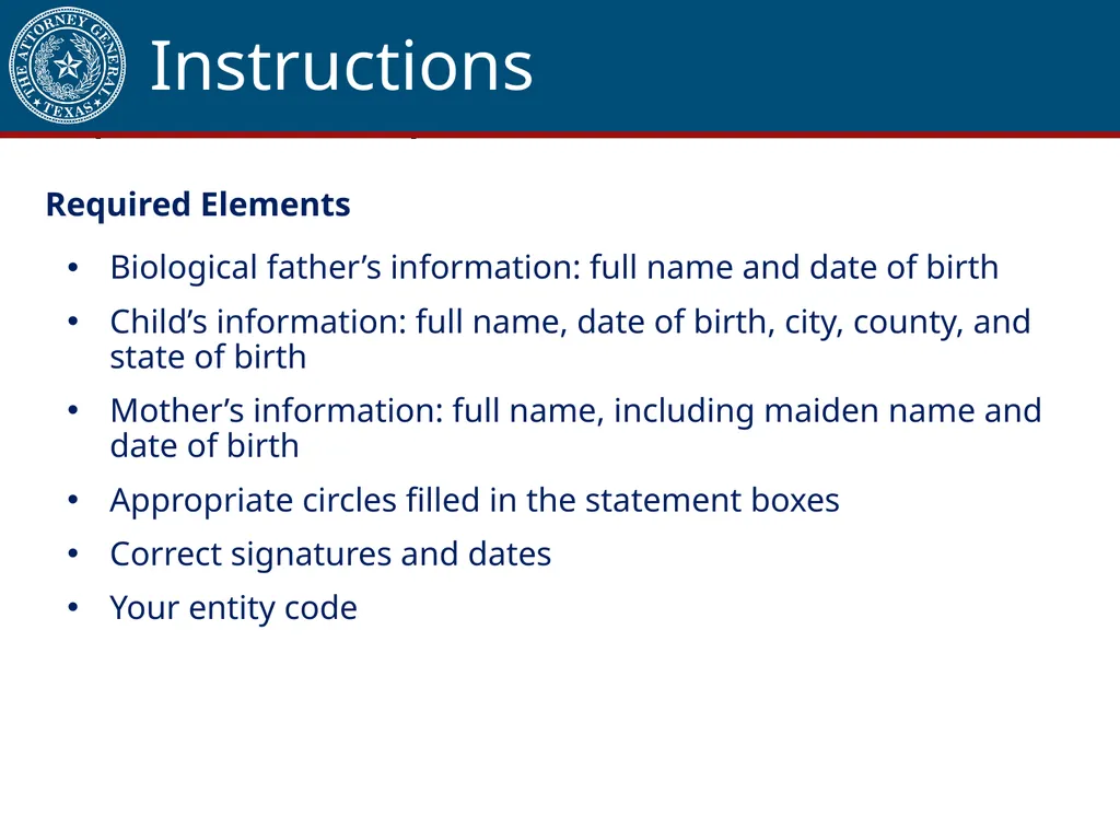 Acknowledgment of Paternity Certification Training - slide 48 of 84