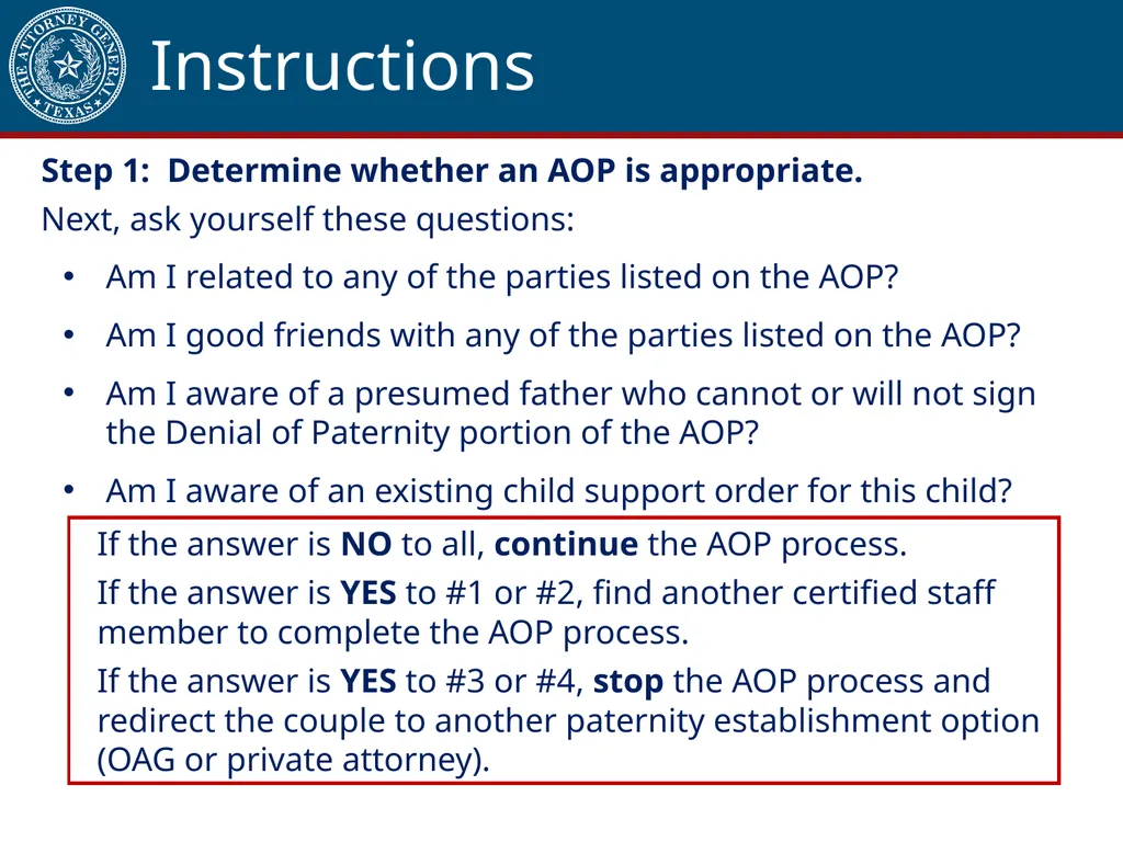 Acknowledgment of Paternity Certification Training - slide 19 of 84