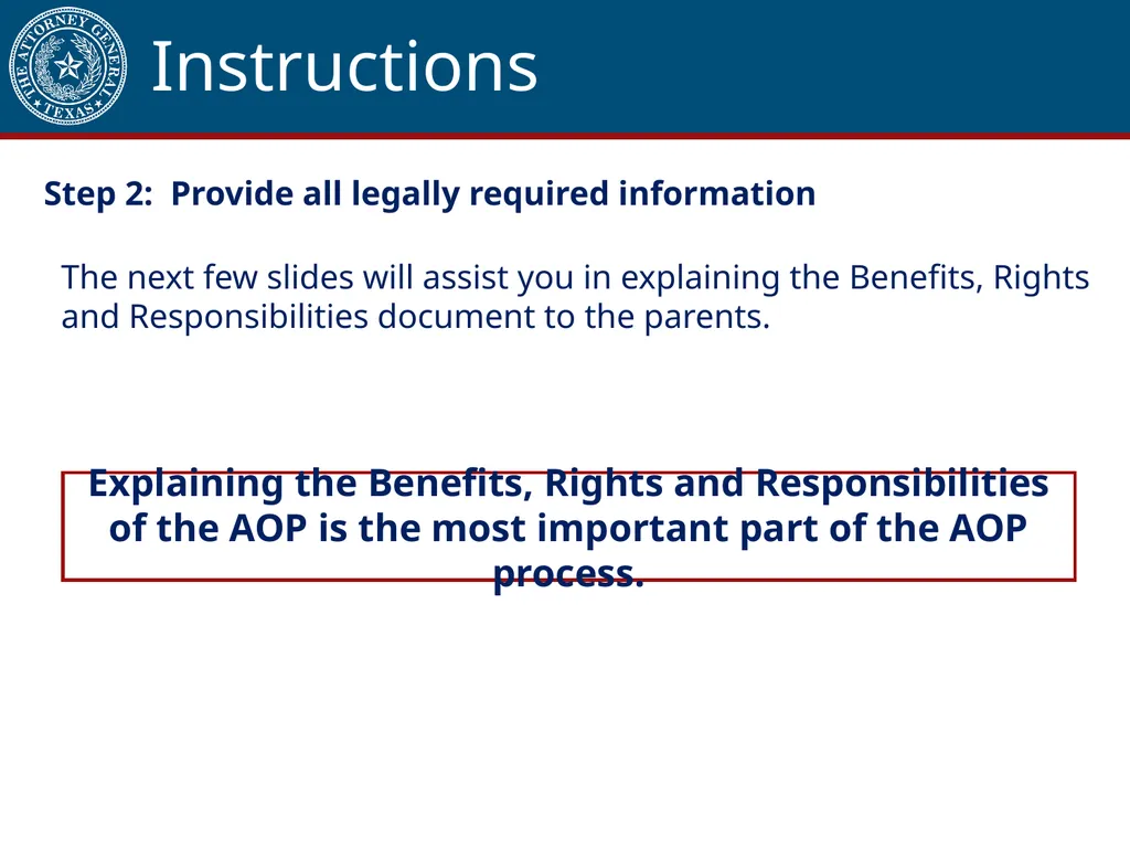 Acknowledgment of Paternity Certification Training - slide 23 of 84