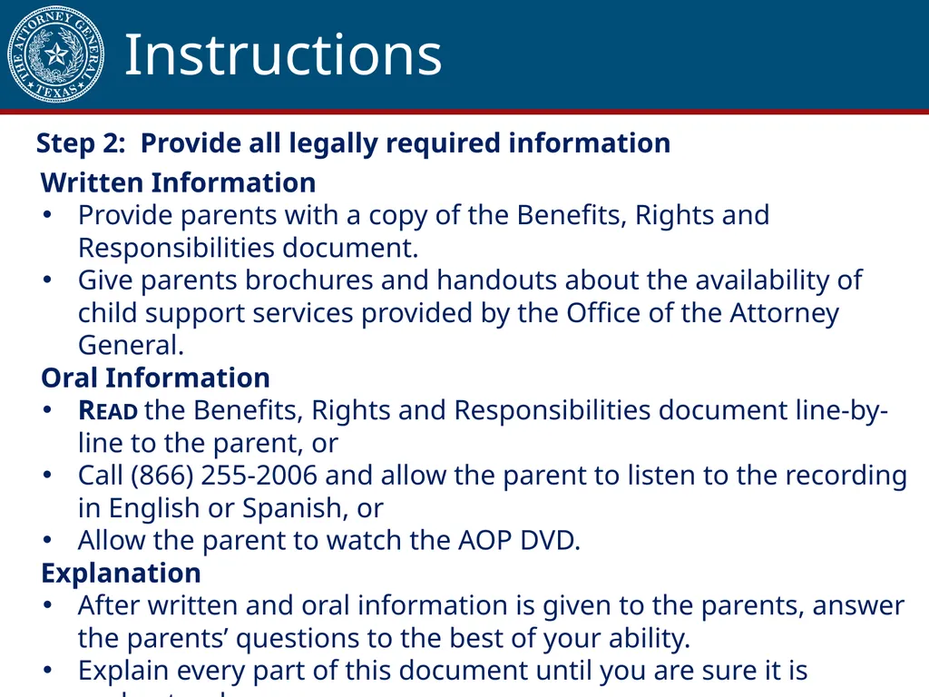 Acknowledgment of Paternity Certification Training - slide 22 of 84