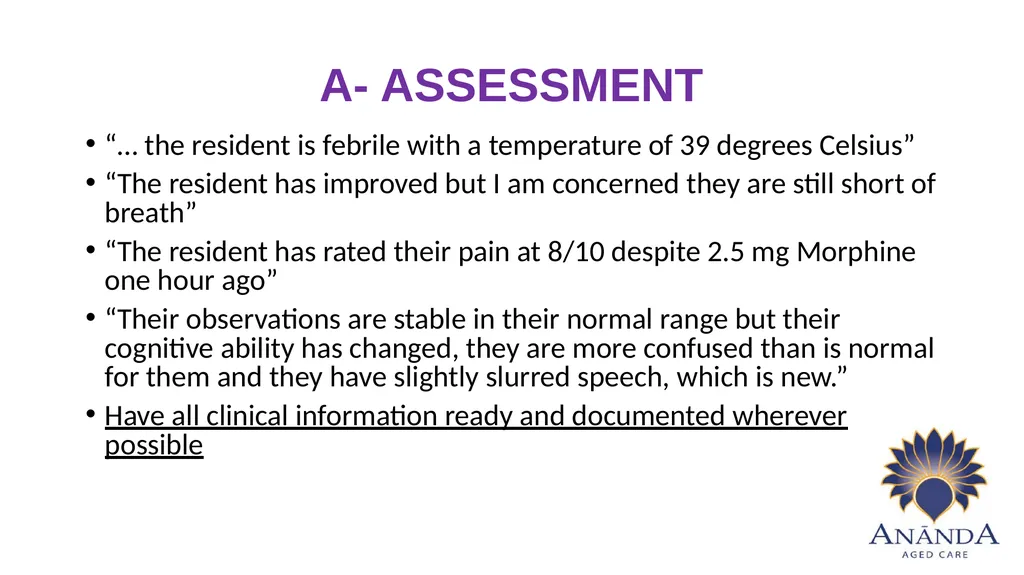 ISBAR Using a standardised communication tool for - slide 11 of 14