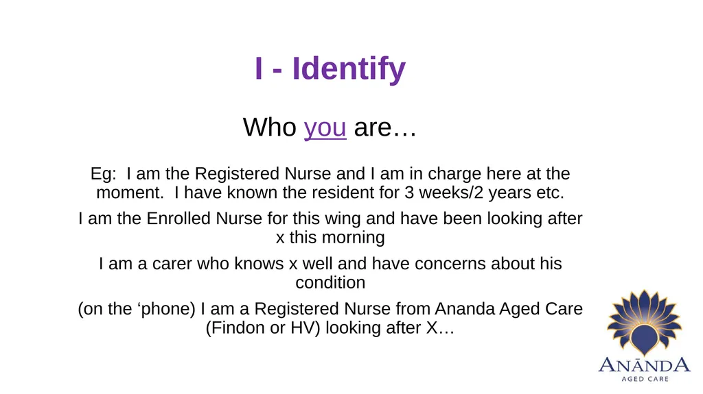 ISBAR Using a standardised communication tool for - slide 4 of 14