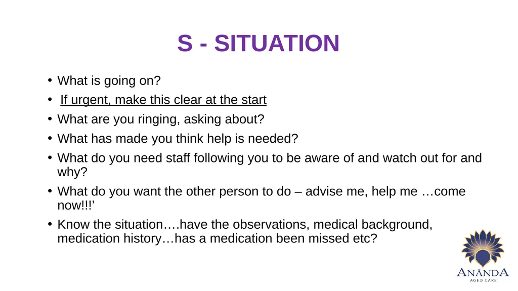 ISBAR Using a standardised communication tool for - slide 7 of 14