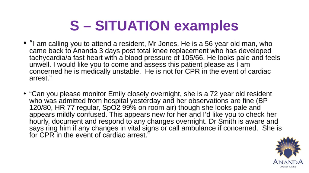ISBAR Using a standardised communication tool for - slide 8 of 14
