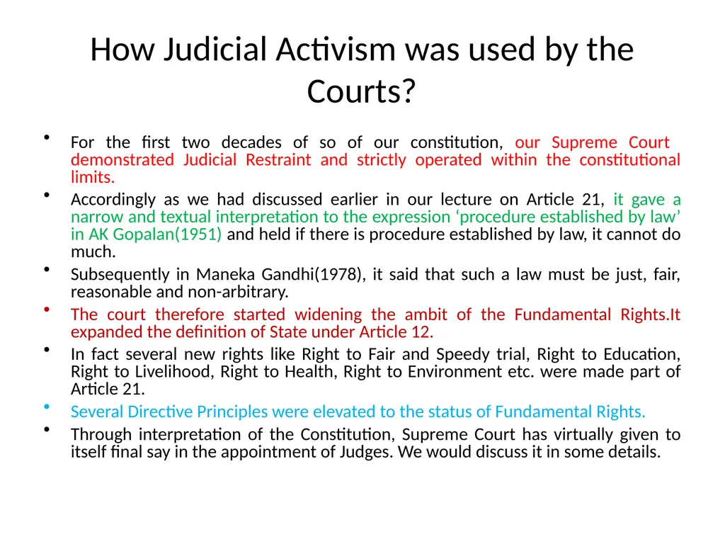 Indian Judiciary Why Judiciary is important? - slide 7 of 14