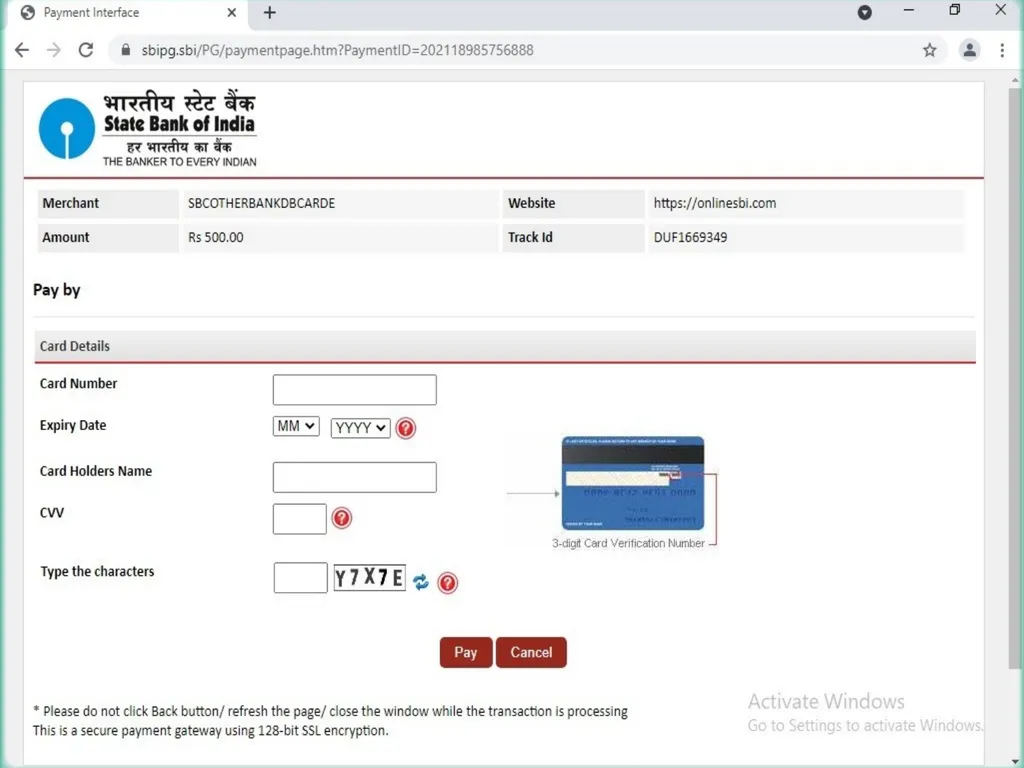 Procedure for Online Fee Payment – SBI Collect In - slide 12 of 16