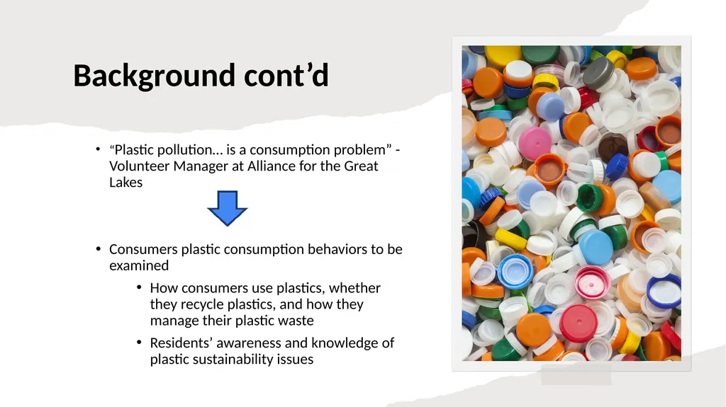 Consumer Plastic Consumption and Recycling in - slide 4 of 48