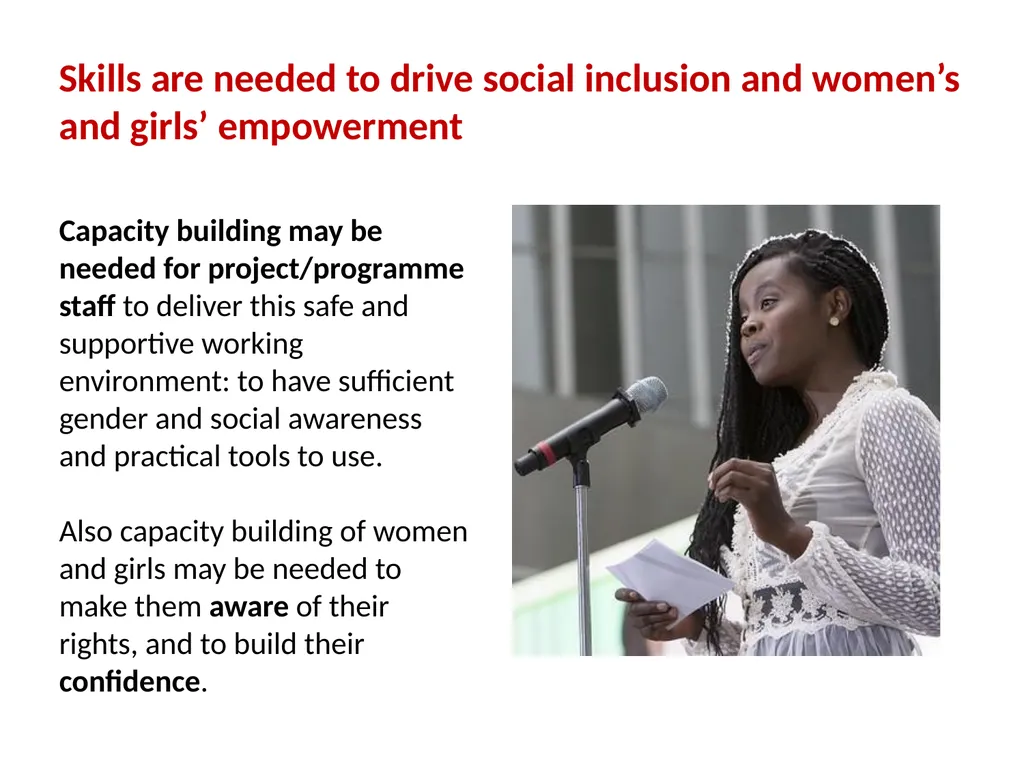 Gender and social inclusion: Taking practical - slide 14 of 23