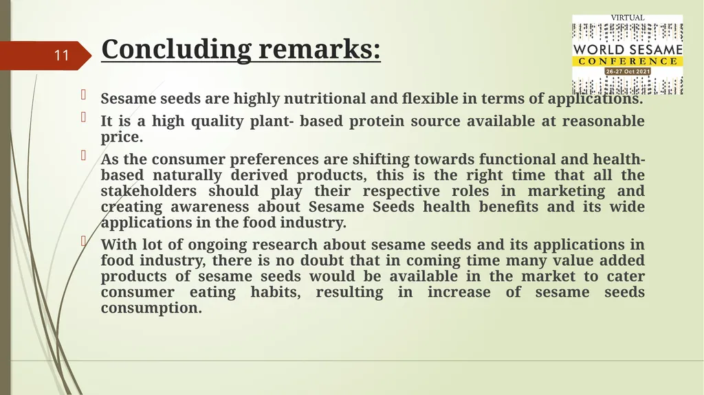 PARADIGM SHIFT IN EATING HABITS WITH FOCUS ON - slide 11 of 12