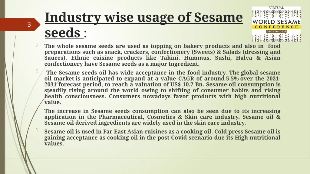 PARADIGM SHIFT IN EATING HABITS WITH FOCUS ON - slide 3 of 12