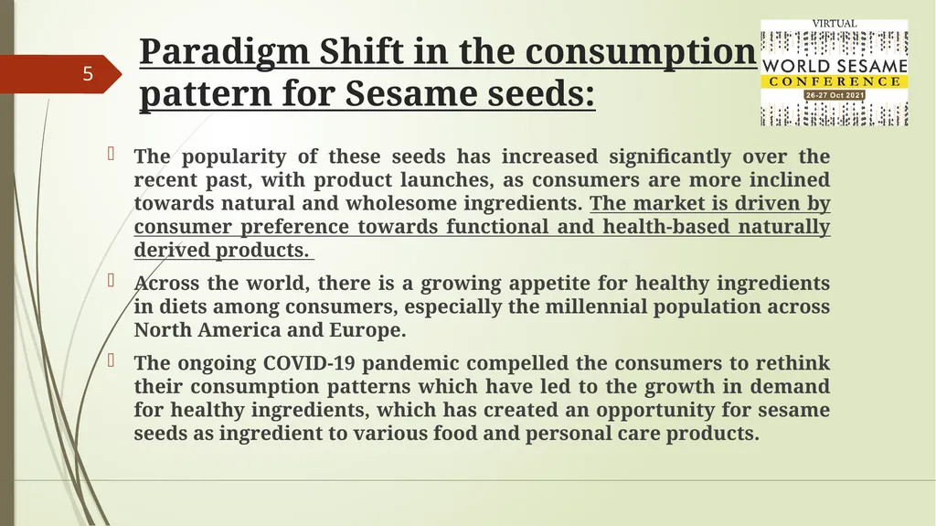 PARADIGM SHIFT IN EATING HABITS WITH FOCUS ON - slide 5 of 12