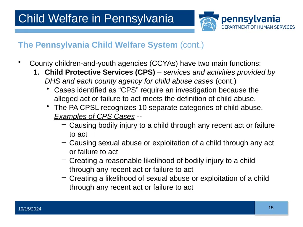 Child Abuse Recognition and Reporting in - slide 15 of 125