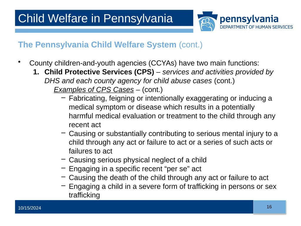 Child Abuse Recognition and Reporting in - slide 16 of 125