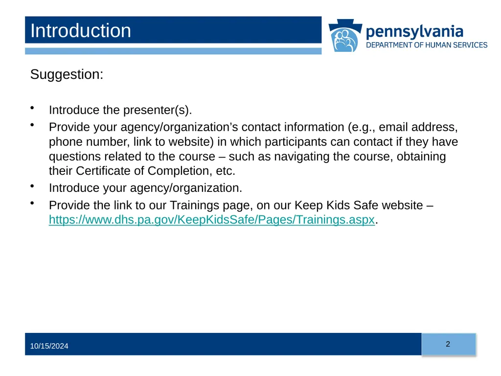 Child Abuse Recognition and Reporting in - slide 2 of 125