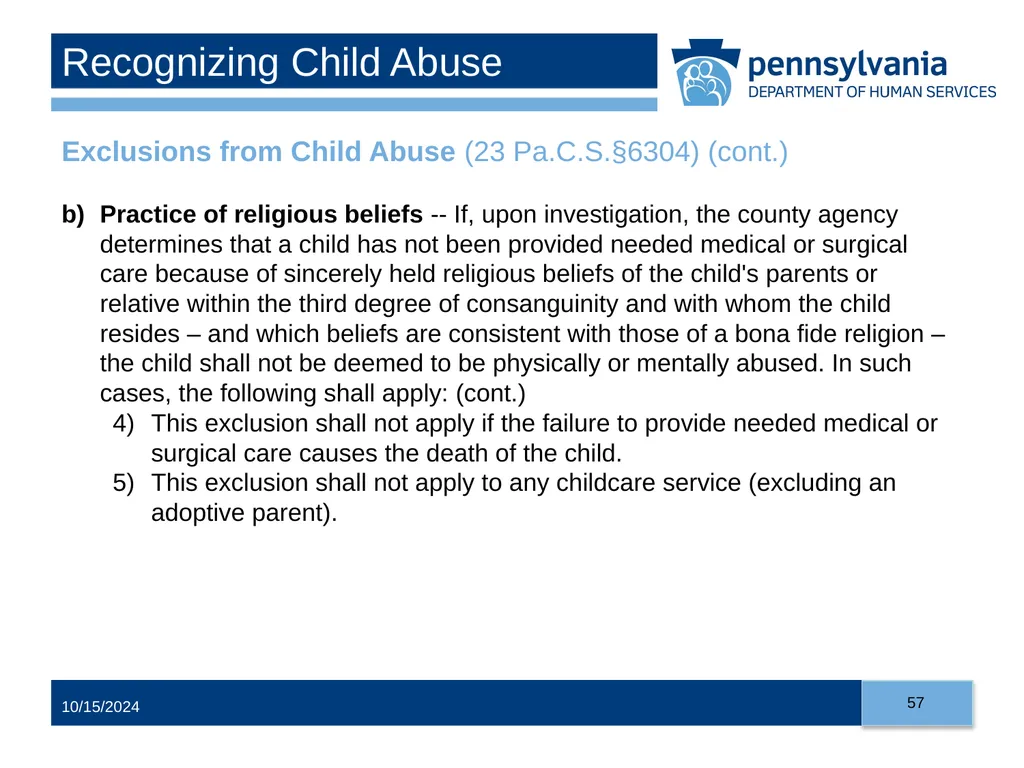 Child Abuse Recognition and Reporting in - slide 57 of 125