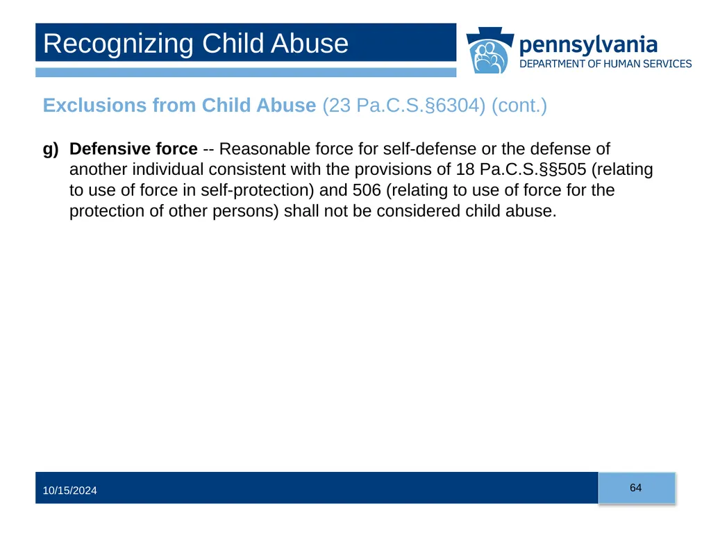 Child Abuse Recognition and Reporting in - slide 64 of 125