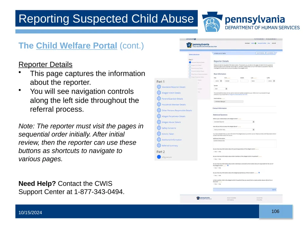 Child Abuse Recognition and Reporting in - slide 106 of 125