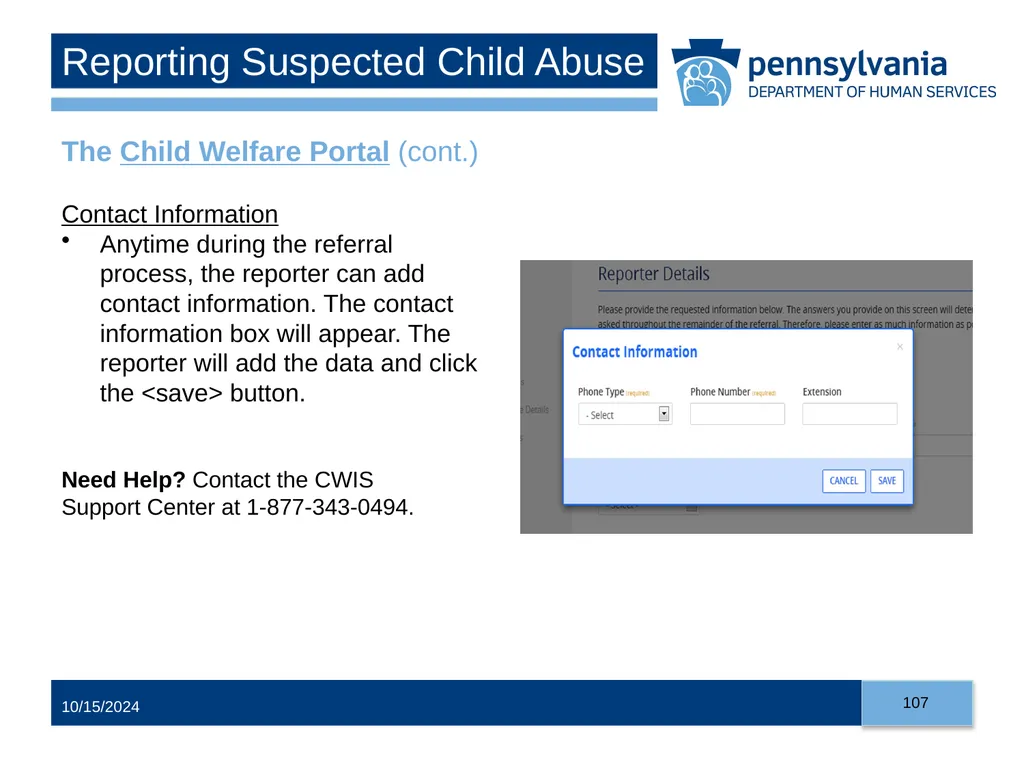 Child Abuse Recognition and Reporting in - slide 107 of 125