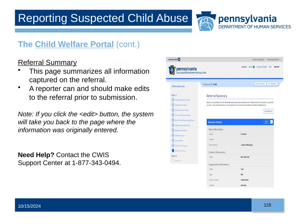 Child Abuse Recognition and Reporting in - slide 118 of 125