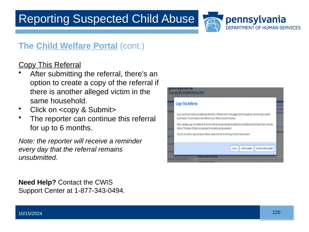 Child Abuse Recognition and Reporting in - slide 120 of 125