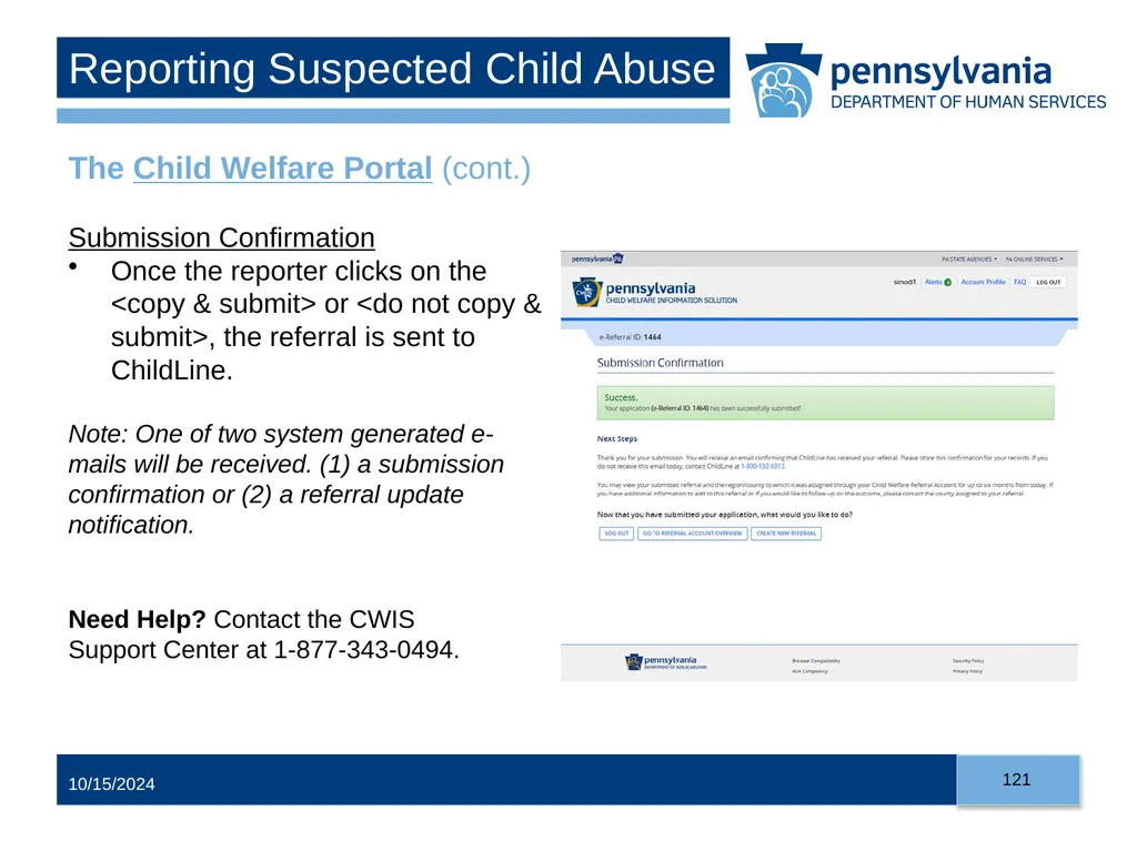 Child Abuse Recognition and Reporting in - slide 121 of 125