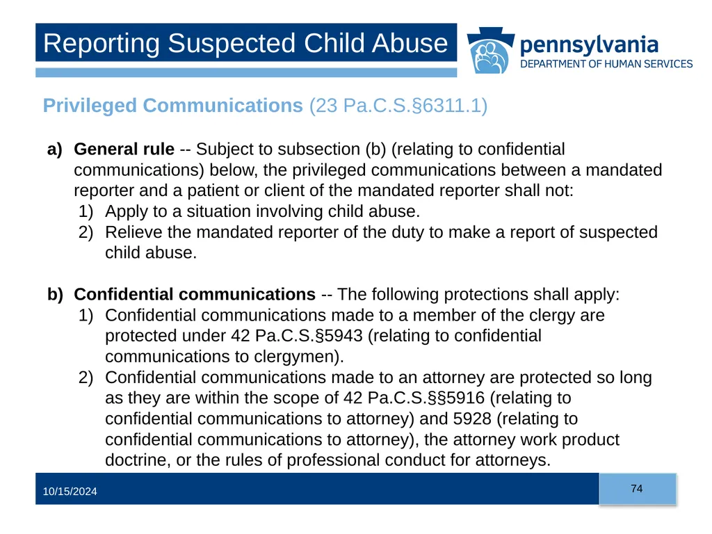 Child Abuse Recognition and Reporting in - slide 74 of 125