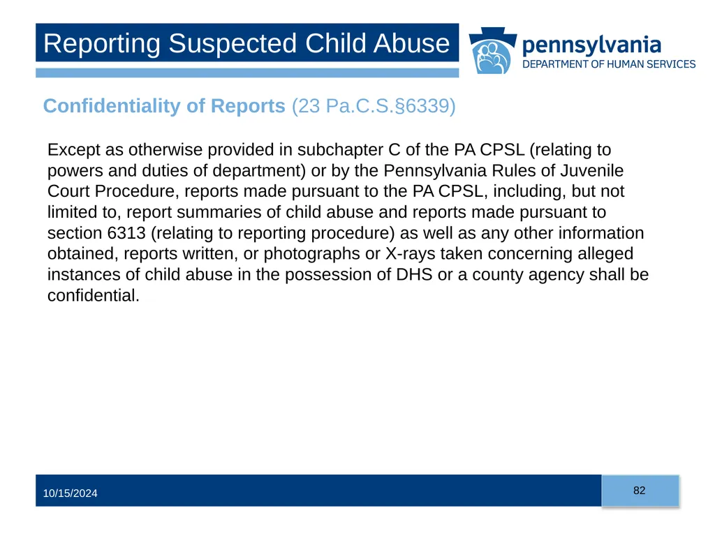 Child Abuse Recognition and Reporting in - slide 82 of 125