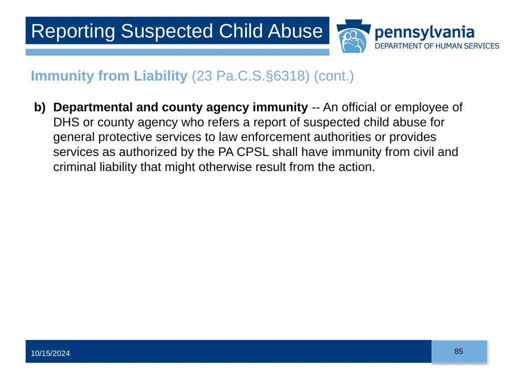 Child Abuse Recognition and Reporting in - slide 85 of 125