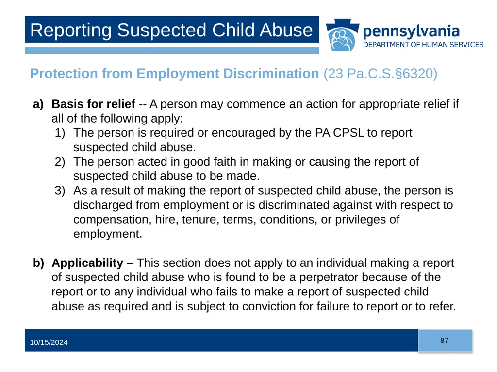 Child Abuse Recognition and Reporting in - slide 87 of 125