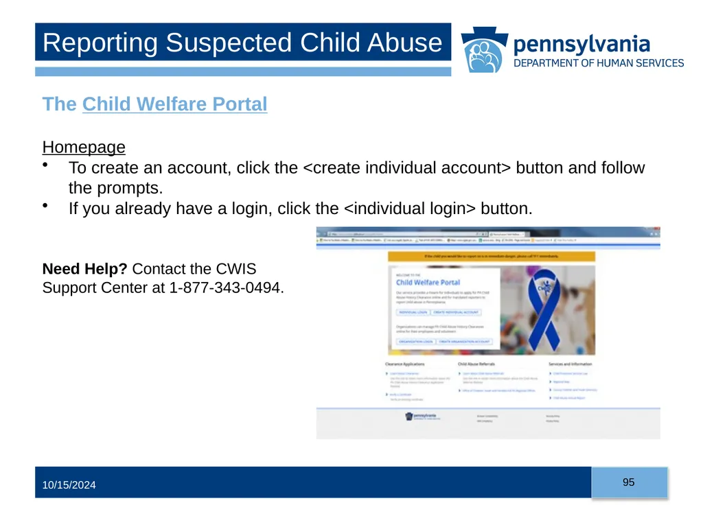 Child Abuse Recognition and Reporting in - slide 95 of 125