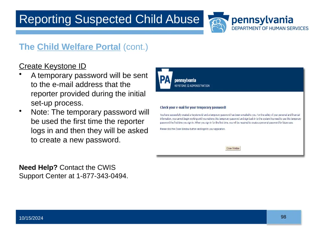Child Abuse Recognition and Reporting in - slide 98 of 125