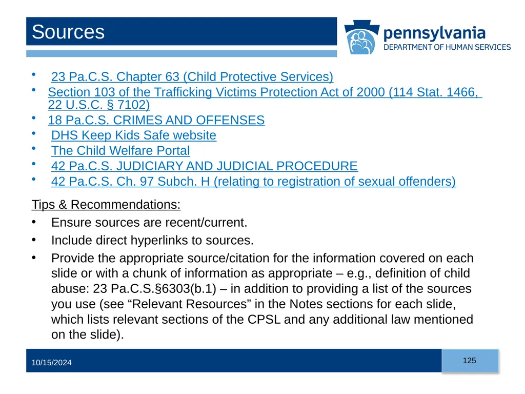 Child Abuse Recognition and Reporting in - slide 125 of 125