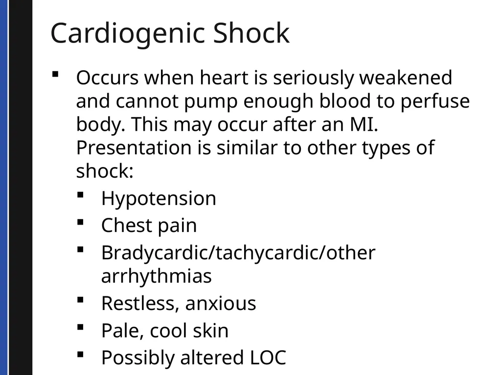 BLS 2015 Cardiovascular Emergencies Cardiovascular - slide 33 of 58