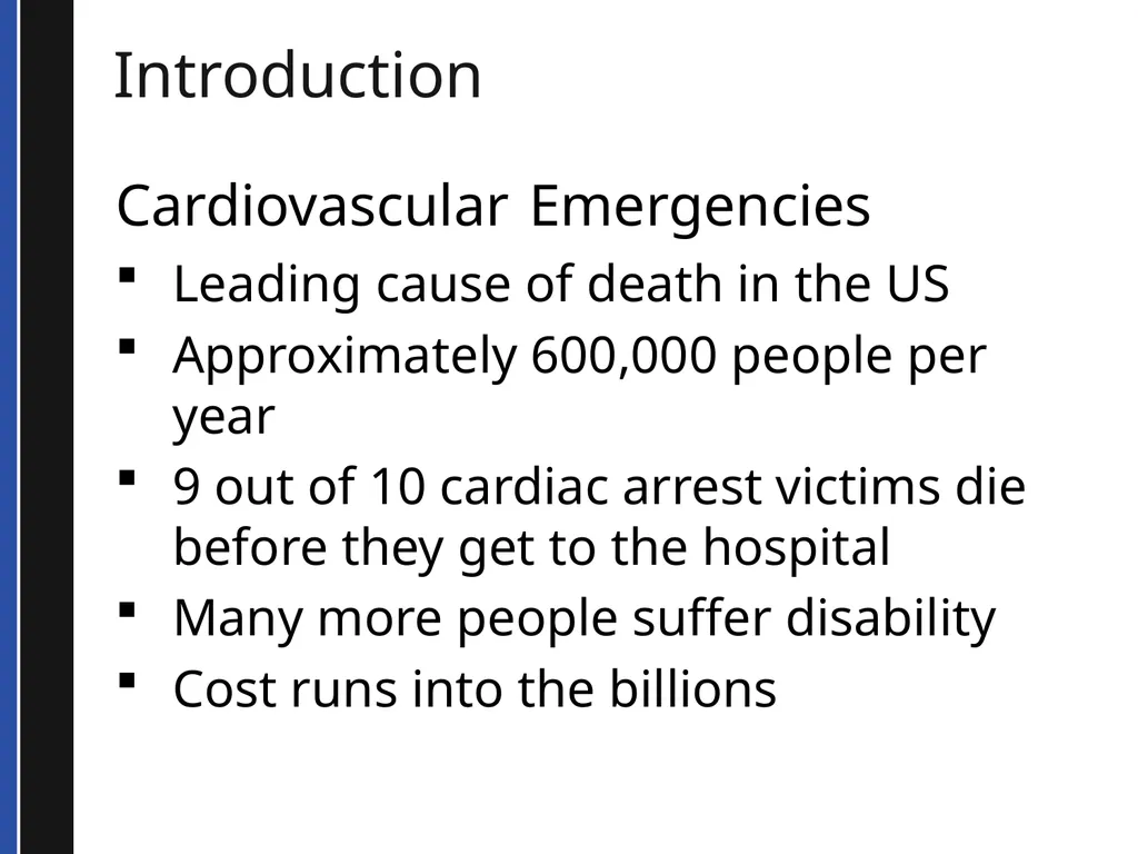 BLS 2015 Cardiovascular Emergencies Cardiovascular - slide 3 of 58