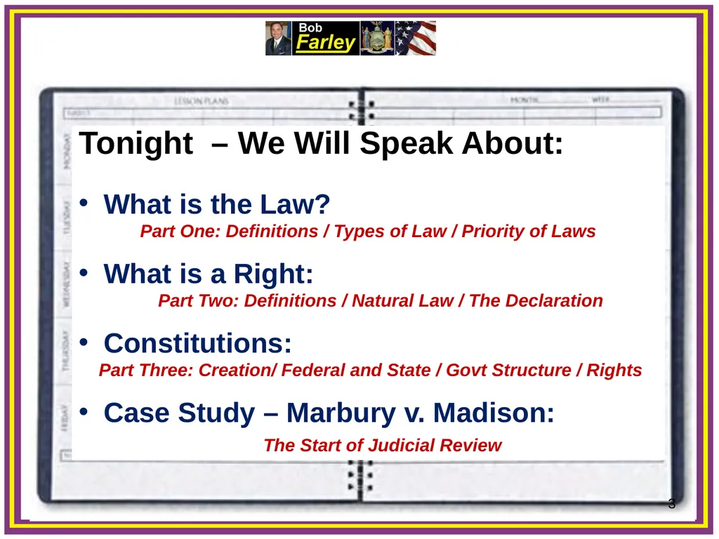 Slide Set 02C: Introduction to the Law - slide 3 of 39