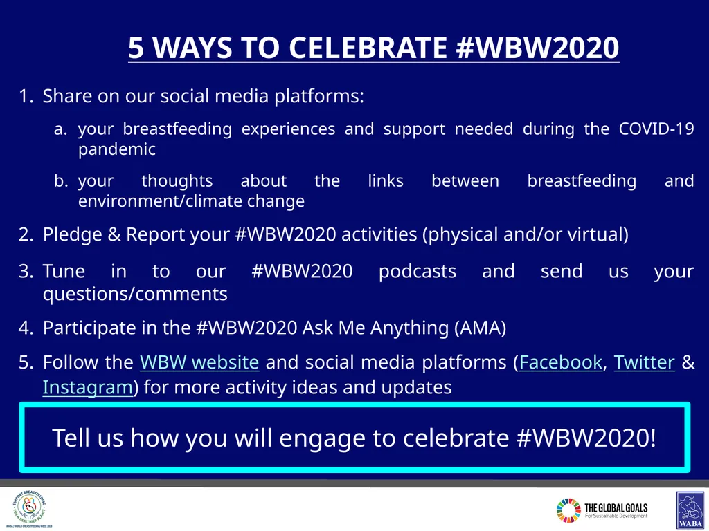 World Breastfeeding Week (#WBW2020) 1 - 7 AUGUST - slide 18 of 18