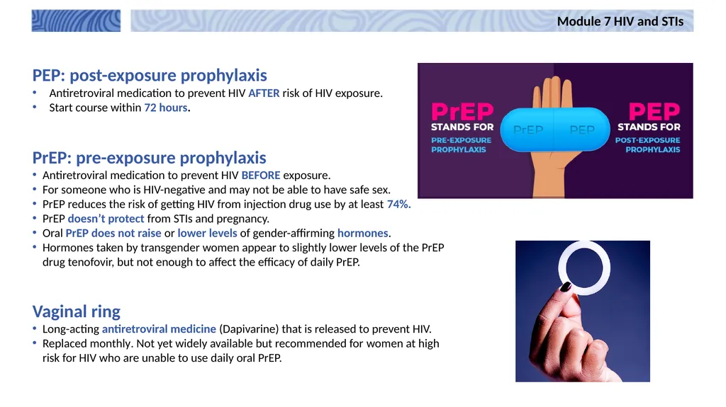 7 Module 7 HIV and STIs Integrating harm reduction - slide 7 of 20