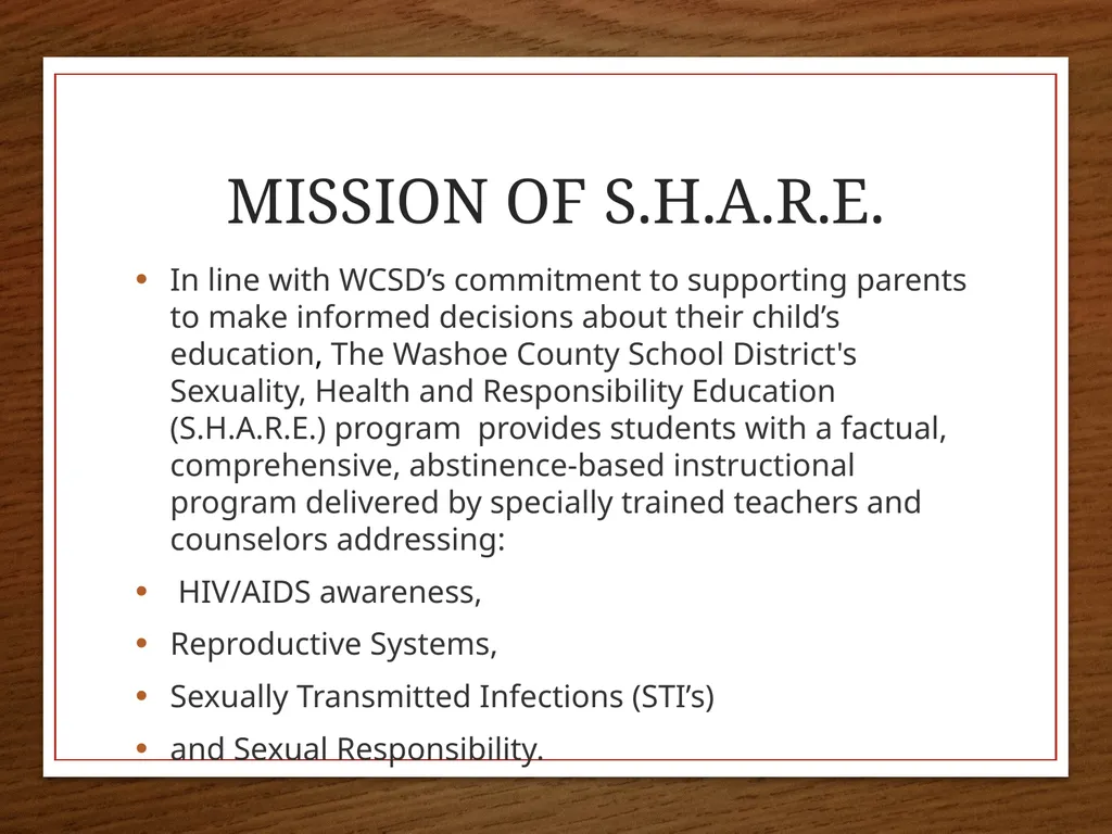 S.H.A.R.E. Parent Preview for MS (6th, 7th & 8th) - slide 2 of 12