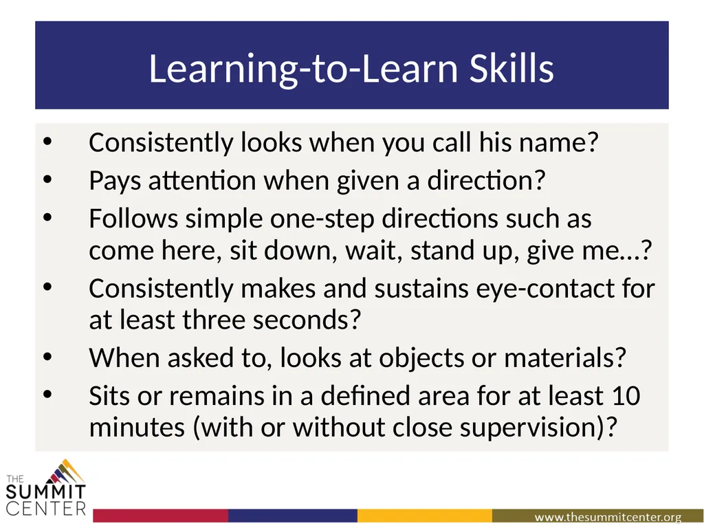 Striving for Independence: Teaching Self-Help - slide 12 of 40
