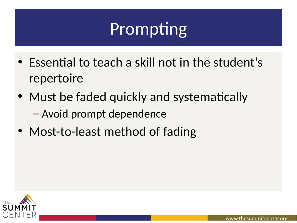 Striving for Independence: Teaching Self-Help - slide 30 of 40