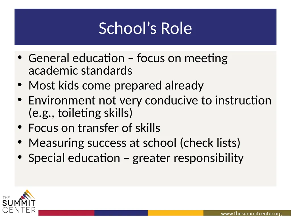 Striving for Independence: Teaching Self-Help - slide 9 of 40