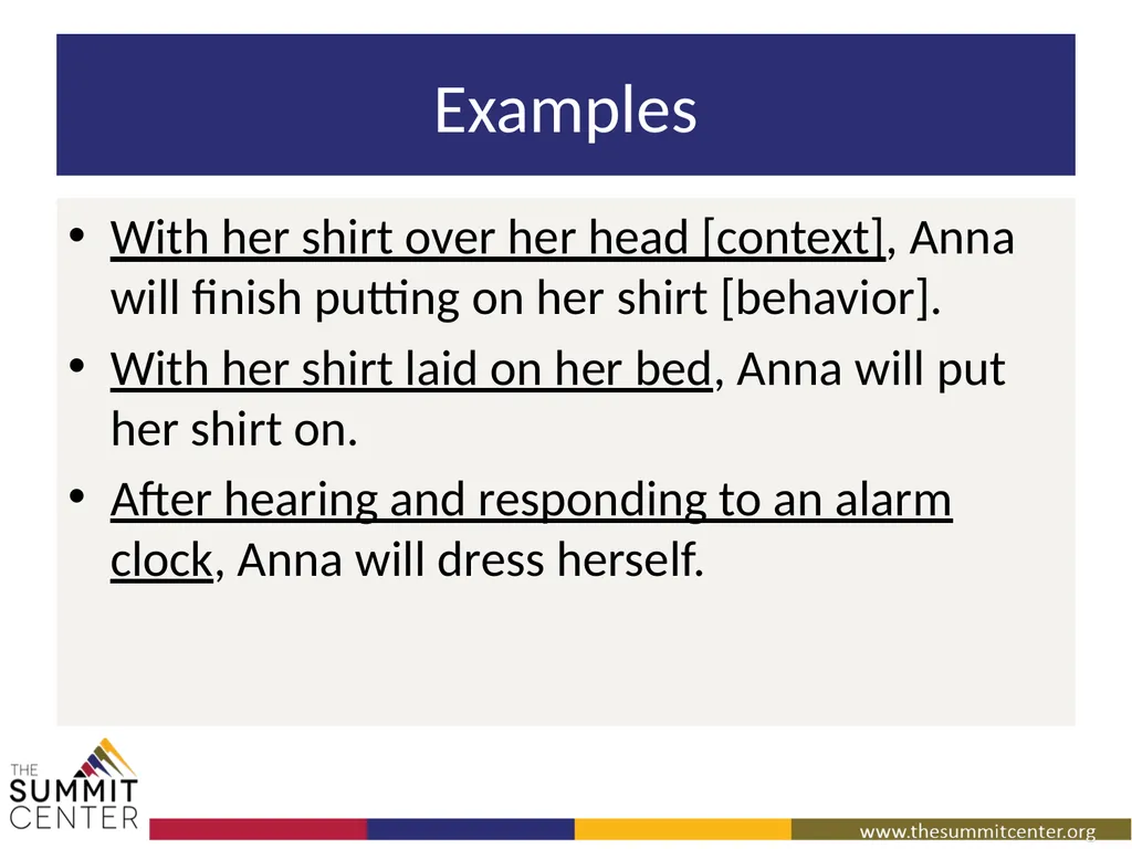 Striving for Independence: Teaching Self-Help - slide 23 of 40