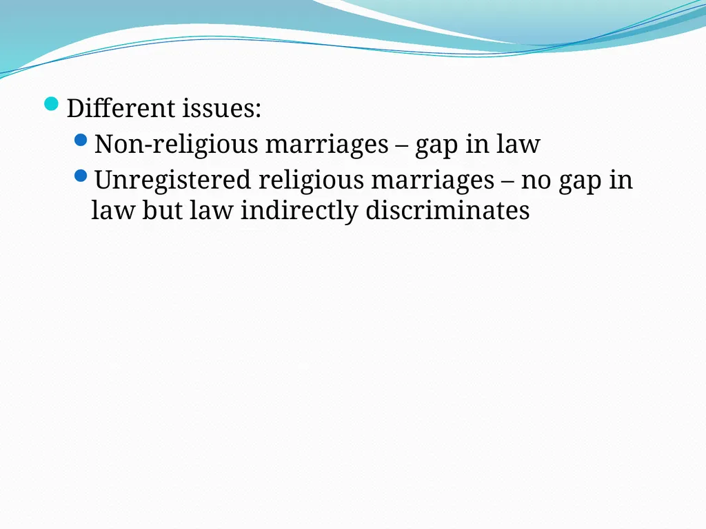 Three Problems with Marriage Law Professor Russell - slide 10 of 57