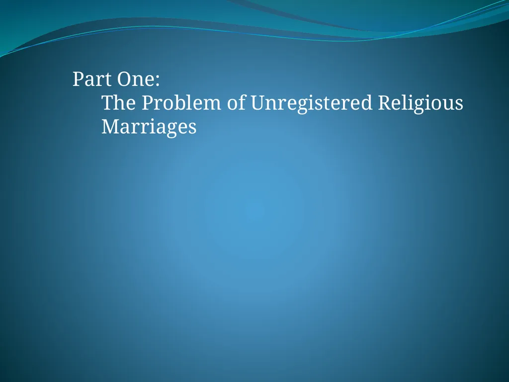 Three Problems with Marriage Law Professor Russell - slide 14 of 57