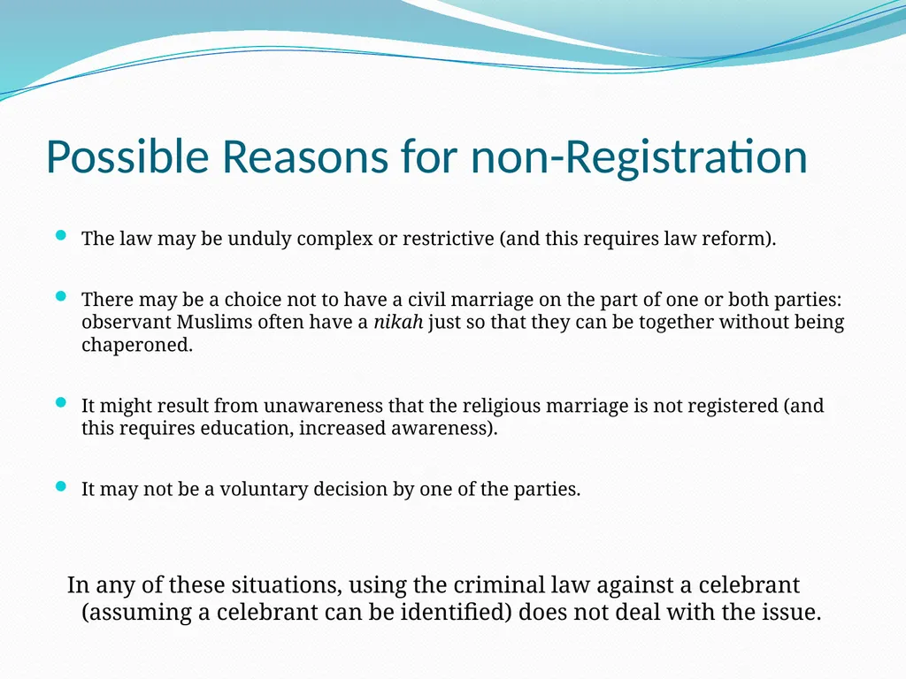 Three Problems with Marriage Law Professor Russell - slide 22 of 57